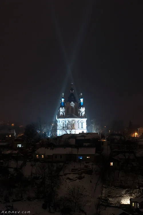 Георгиевская церковь ночью